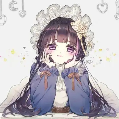 念长发飘飘动漫女生头像
