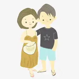 七夕情人节情侣插画png图片素材其他格式下载动漫人物大全
