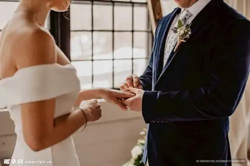 唯美结婚照婚纱钻戒情侣拥抱摄影图
