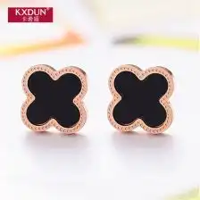 kxdun卡希盾简约钛钢玫瑰金彩金耳扣短发耳环耳饰品情侣男女个性
