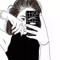 动漫情侣头像一男一女分开的两张
