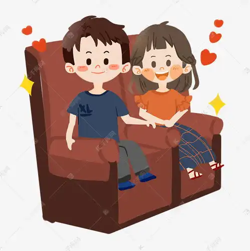七夕卡通情侣一起看电影png素材图片免费下载千库网
