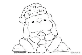 萌萌哒胖兔兔简笔画图片

