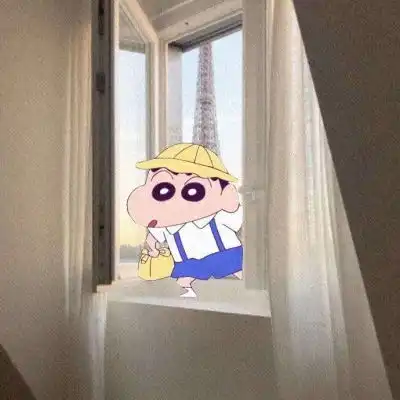 蜡笔小新qq微信背景图
