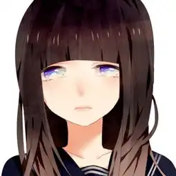 流泪女生插画

