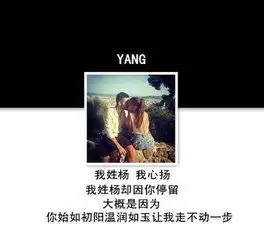 姓氏图片文字我姓杨
