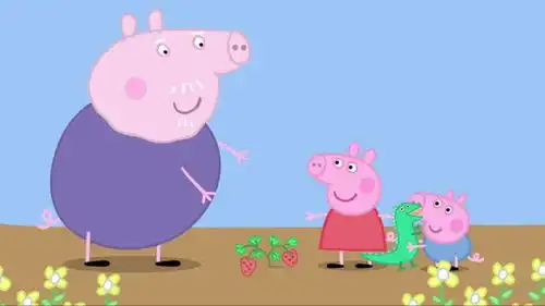 乔治真是个小机灵鬼,把恐龙埋在土里,想要种出来
