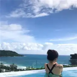 高清小清新女生头像背影
