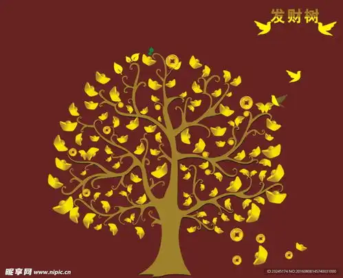 摇钱树背景设计图
