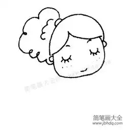 时尚的阿姨简笔画画法
