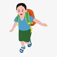 单人男生头像背着书包上学堂微信头像图片大全
