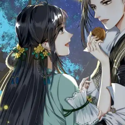 唐崎夜雨唯美手绘古风情头
