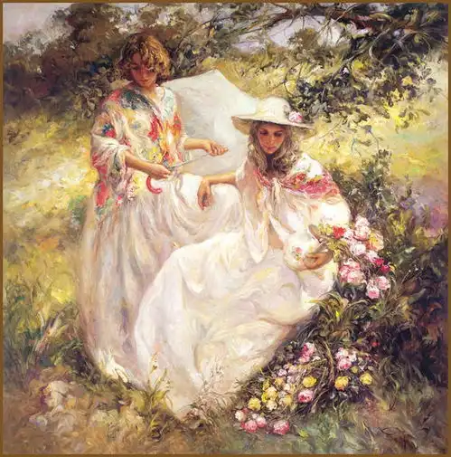 千人一面的现代型美女西班牙画家joseroyo写实人物油画

