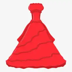 手绘浪漫婚纱红色插画图片素材其他格式下载动漫人物大全
