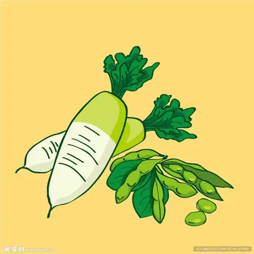 青萝卜毛豆设计图蔬菜
