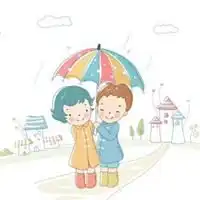 铅笔画情侣头像一对两张背影微信头像图片大全
