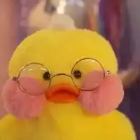 戴眼镜的小黄鸭头像戴眼镜小黄鸭可爱头像
