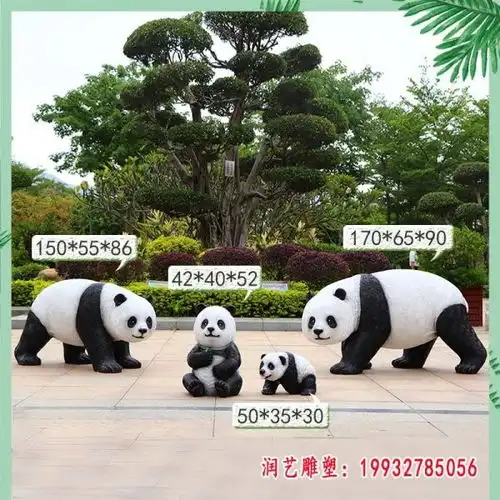玻璃钢卡通功夫熊猫雕塑威海树脂熊猫雕塑图片
