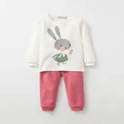 咕噜日记春秋季新品男女童全棉卡通家居服套装蝴蝶结兔子100cm蜜芽,中国领先的进口母婴限时特卖商城
