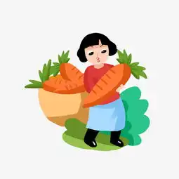 丰收的季节收获胡萝卜插画图片素材其他格式下载动漫人物大全
