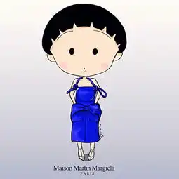 手绘插画头像樱桃小丸子高定时装周堆糖,美好生活研究所
