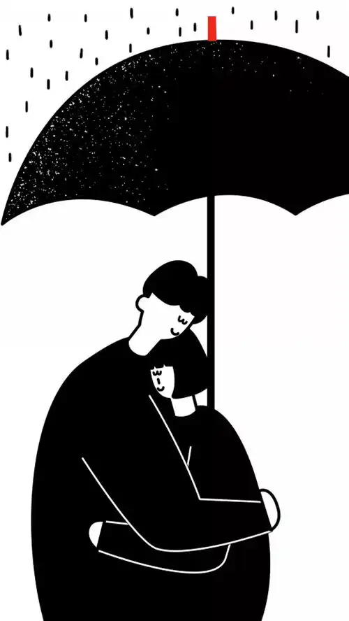 情侣插画壁纸甜甜的
