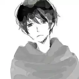 动漫男头黑白
