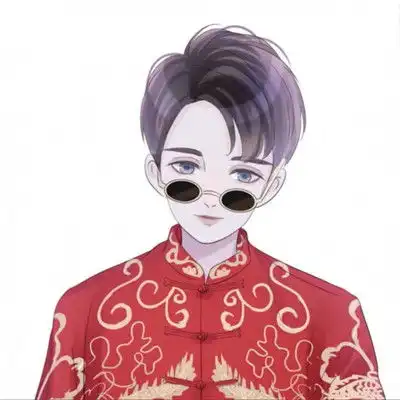 手绘真人情侣头像一对两张,生命中最美的亮点就是你
