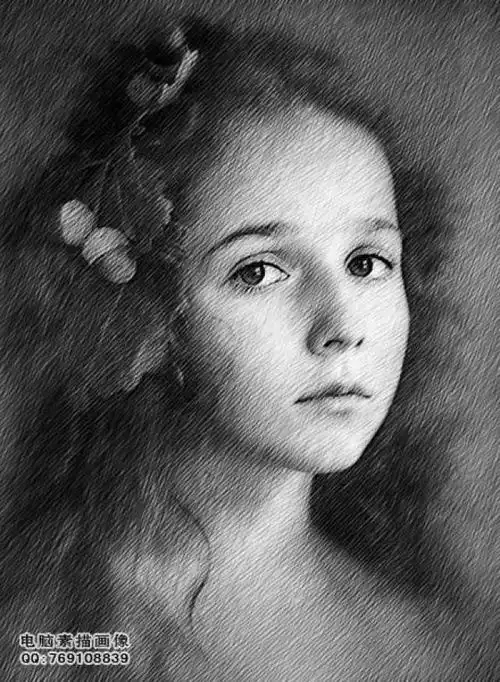 唯美女生头像素描满满的少女心
