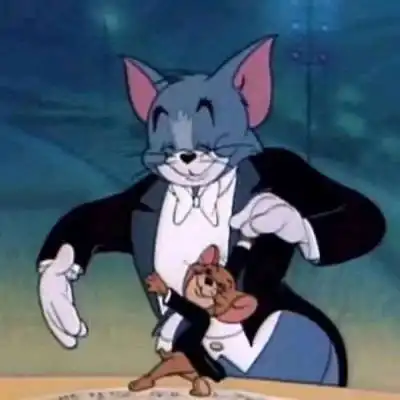 猫和老鼠情侣头像一左一右汤姆和杰瑞情侣头像一对两张分开
