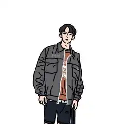 手绘情侣头像一男一女简单清新
