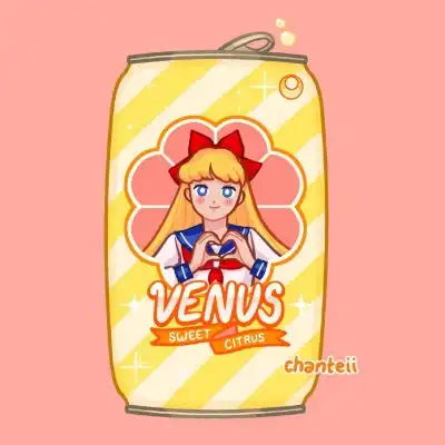 美少女战士零食头像可爱女生插画头像
