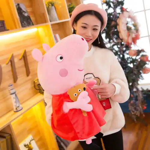 小猪佩奇毛绒玩具乔治抱枕布娃娃恐龙公仔玩偶女孩儿童粉红猪小妹
