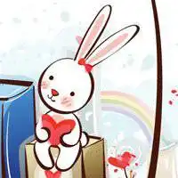 长耳朵兔子情侣头像微信头像图片大全
