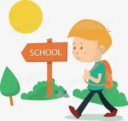 背着书包去上学图片免费下载高清png素材图精灵
