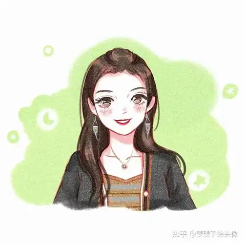 手绘人物手绘头像女生情侣手绘头像卡通呆萌一对手绘头像女可爱
