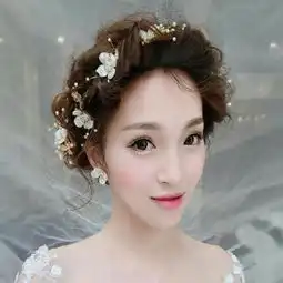 包邮新娘头饰晶莹梅花韩式红色结婚饰品婚纱礼服中式古装
