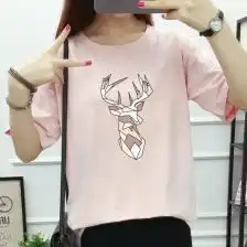 短袖t恤圆小鹿纯棉
