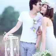 穿婚纱的情侣头像一左一右的懂得速度联系我
