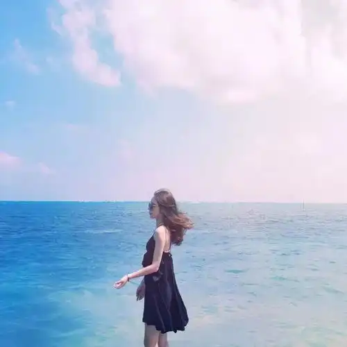 唯美海边头像,不是我不起,是床拉着我
