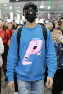 组图许魏洲戴帽子墨镜口罩遮面穿卡通t恤暴露可爱属性
