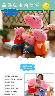 新品推荐小猪佩奇毛绒玩具生日礼物女生儿童玩具抱枕娃娃玩具公仔40cm抖音社会猪
