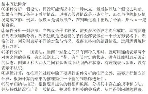 2020年小升初数学公式大全逻辑推理
