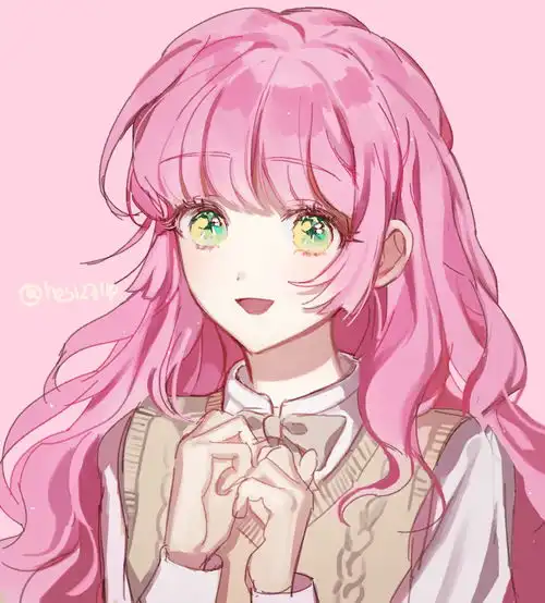手绘女头漂亮小众头像
