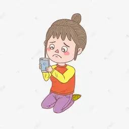 卡通手机没有信号悲伤少女素材图片免费下载高清psd千库网图片编号11493722
