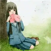 小清新动漫情侣学生qq头像年少时的清纯的记忆
