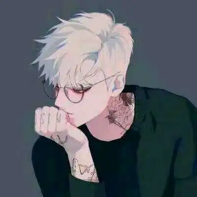 丧系动漫头像男生冷酷特别丧的头像男二次元
