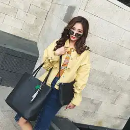 女士包包2017新款欧美时尚简约单肩包休闲百搭斜跨包子母包手提包
