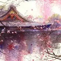 清新唯美的卡通手绘风景个性头像
