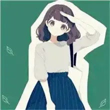 可爱短发卡通女生头像每一根发丝似乎都有活力
